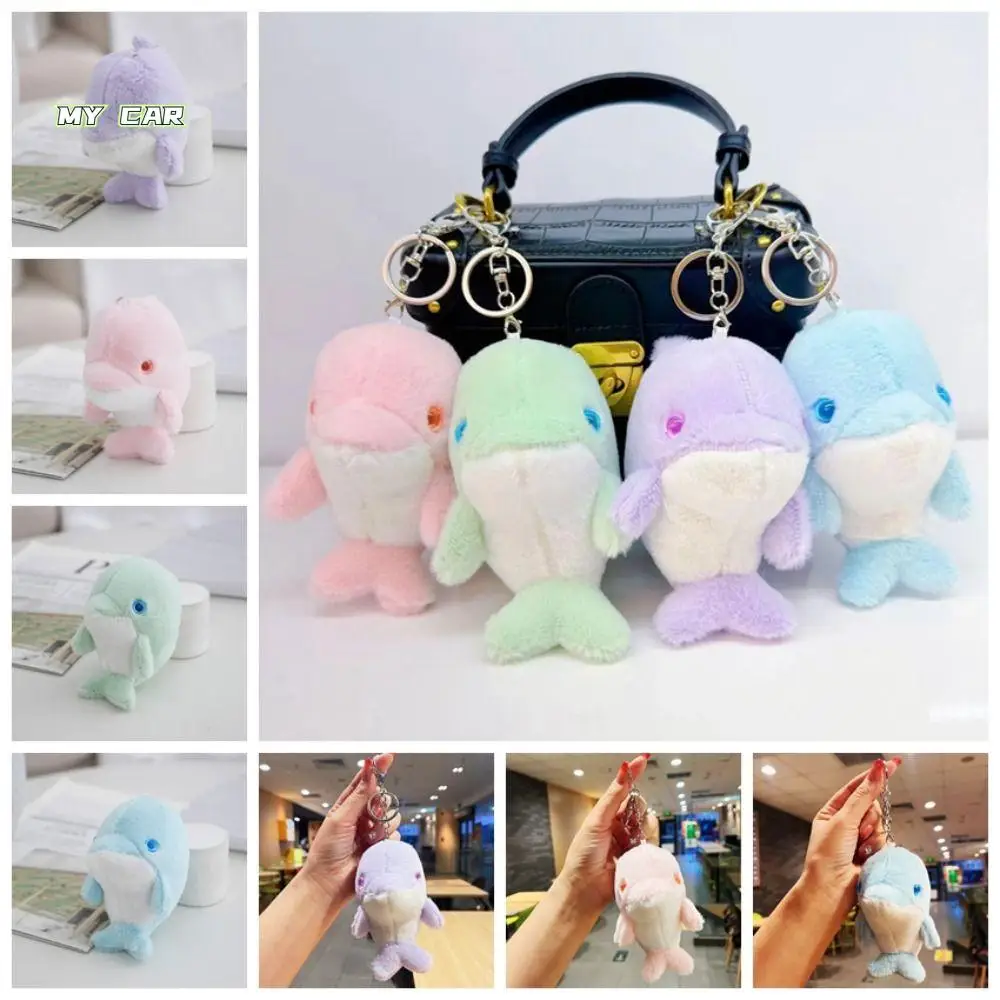

Plush Dolphin Plush Doll Keychain Dolphin Stuffed Fluffy Pom Pom Whale Key Ring Fluffy Ins Cute Dolphin Plush Pendant Decoration