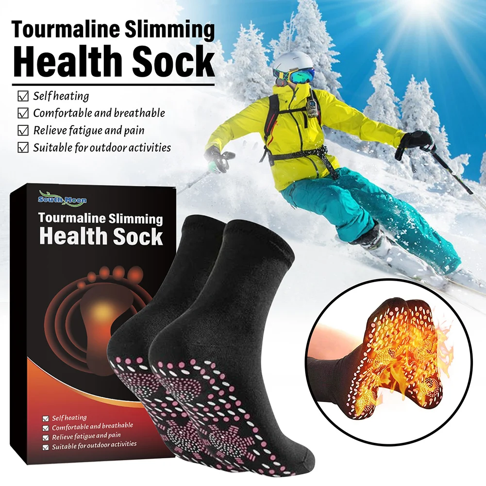 Winterwarme zelfverwarmde massagesokken Therapie Antislip magnetische thermische sokken Comfortabele steunzool voor kamperen Wandelen Skiën