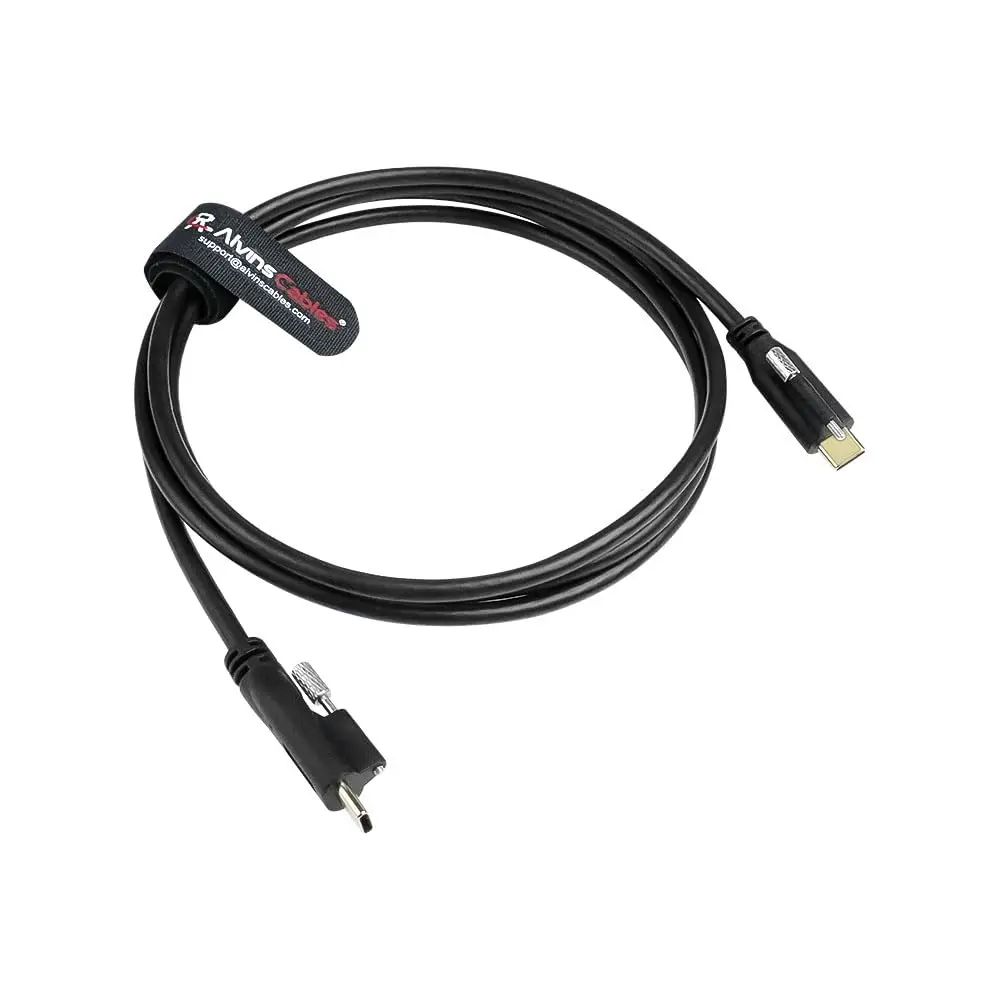 Alvin's Cables Locking USB-C to USB-C Power Cable for Blackmagic Pyxis Monitor, URSA Cine EVF, Type-C 3.1 10Gbps Data Transfer C