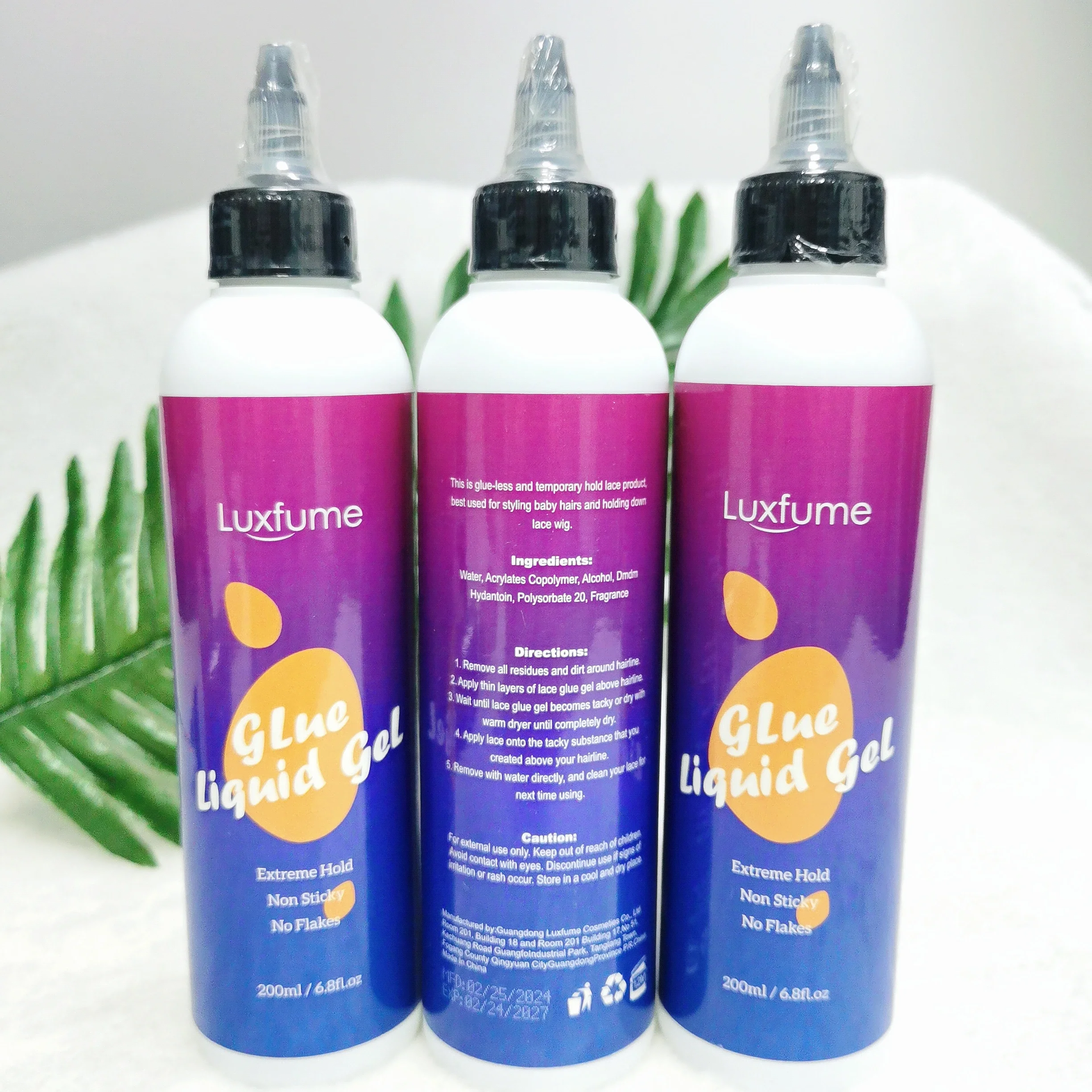 200ml Lace Glue Gel Strong Hold Liquid Glue Gel Invisible Wig Adhesive Clear Edge Control Styling Gel For Baby Hair Edge Control