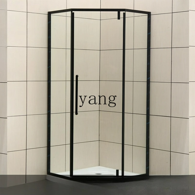 

LTT tempered glass diamond type simple room partition sliding door bathroom shower room