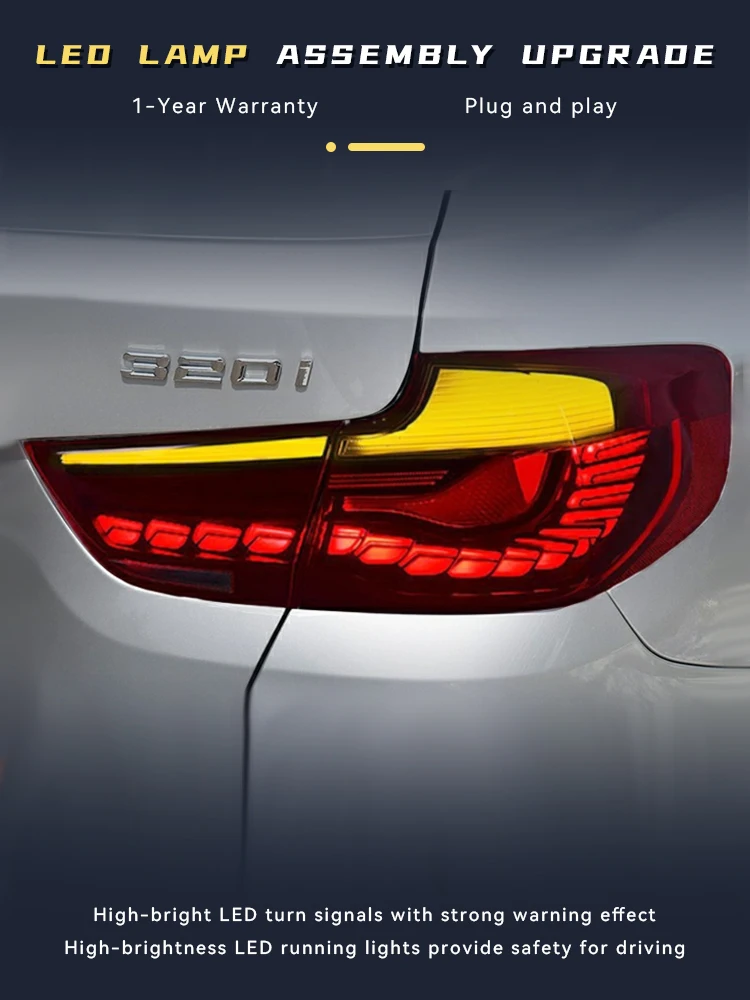 Auto Light For BMW 3 Series GT F34 318 320 325 328 330 2012-2018 Tail Lamp Modified DRL Taillight LED Horse Race Car Accessories