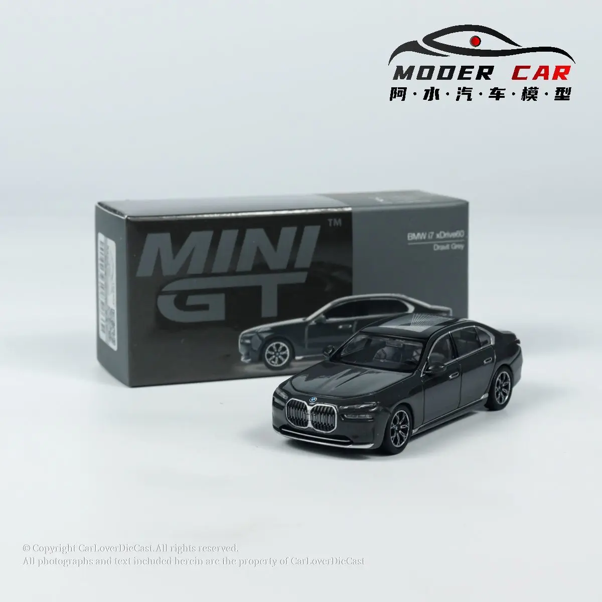 MINIGT 1:64 818 i7 xDrive60 Dravit Grey Diecast Model Car