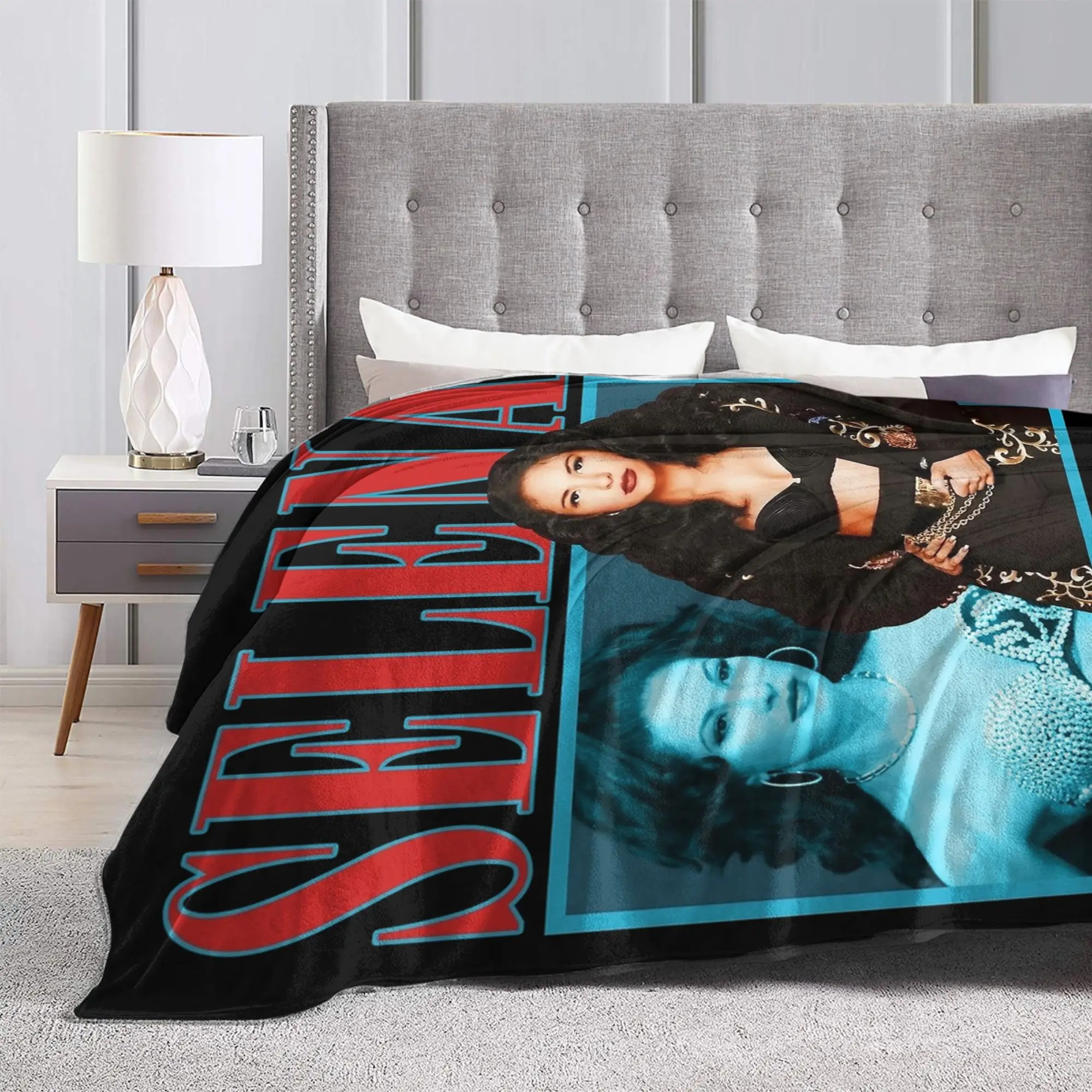 سيلينا كوينتانيلا البطانيات الفانيلا الخريف/الشتاء متعددة الوظائف خفيفة الوزن رمي البطانيات لحاف مكتب السرير #4