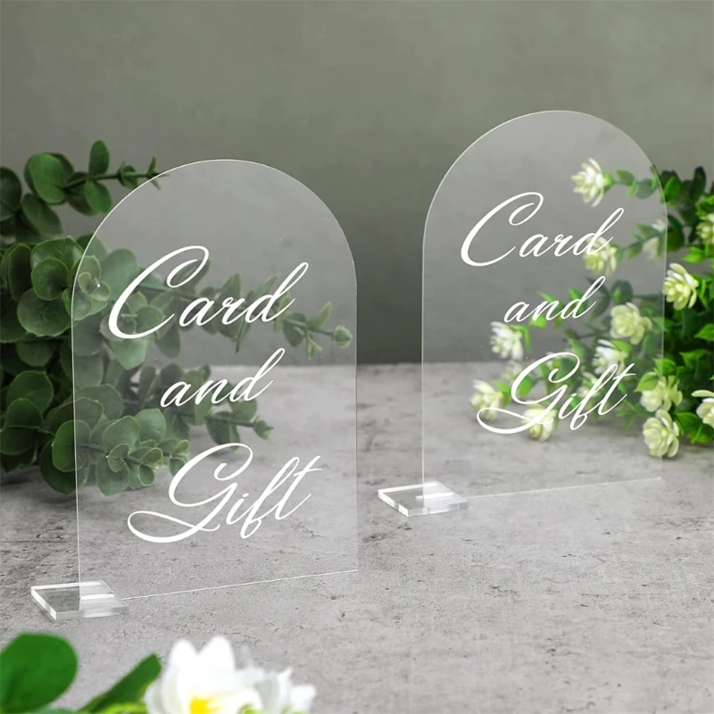 20pcs Acrylic Blank Signs Desktop Display for DIY Wedding Table Decorations