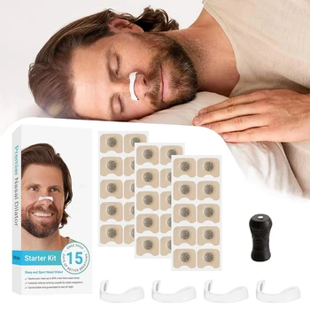 Dilators การหายใจทางจมูก Starter ชุด Anti-snoring Nose Breathe Strips แถบจมูกแม่เหล็กเพิ่มกีฬา Air ปรับปรุงการนอนหลับ