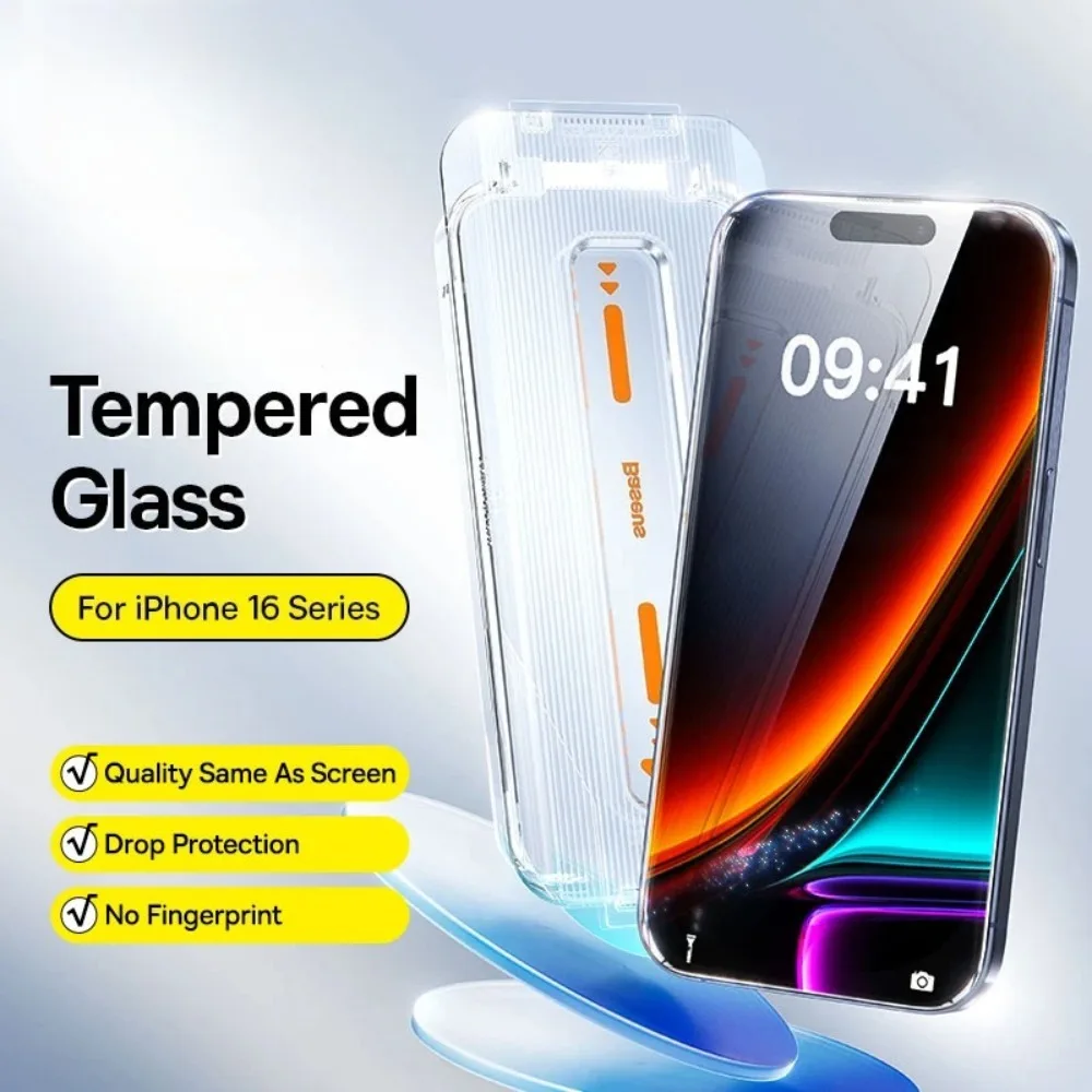 

Screen Protector for iPhone 16 Pro Max Corning Tempered Glass for iPhone 16 Pro Plus Clear Dust-free Protection Film