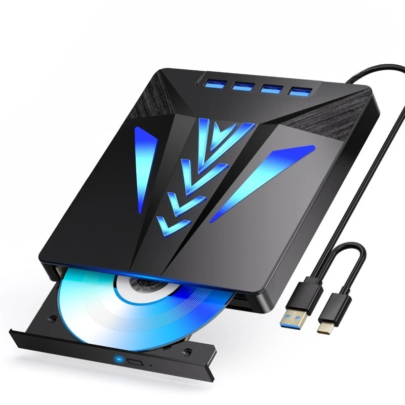 For Multifunctional 7-in-1   SDTF Memory Card Function Optical Drive External, Burning Blu-ray Optical Drive