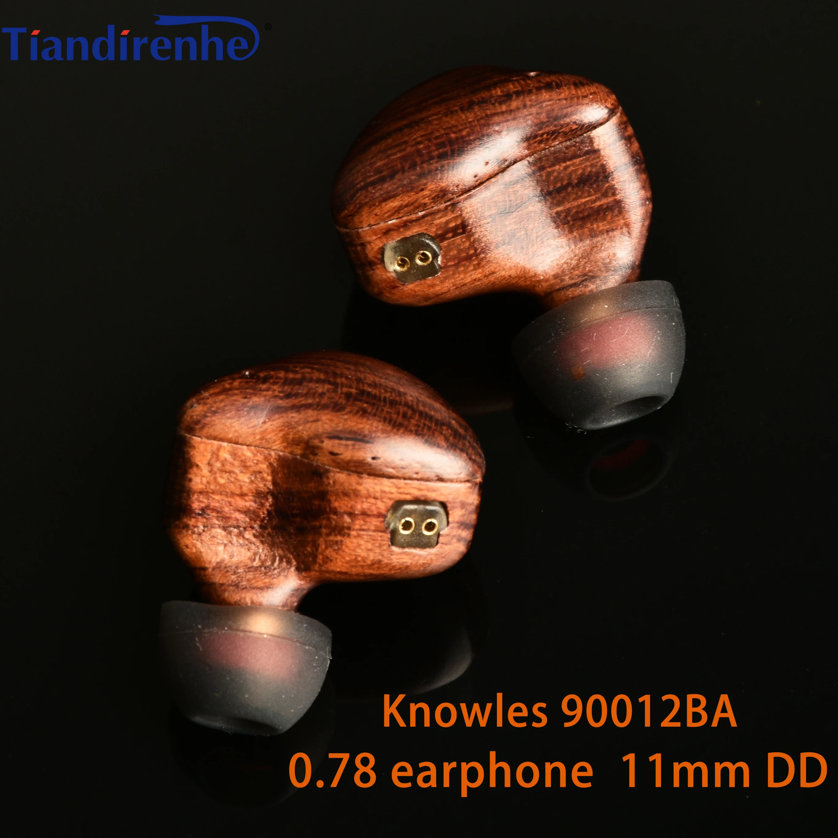 0.78mm DD11mm Zirconium Diaphragm Dual Magnet Dual Chamber Unit Knowles 90012BA in ear solid wood HiFi earphone