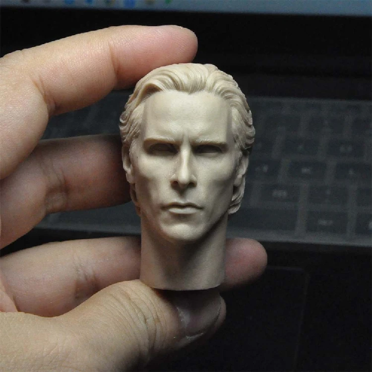 

1/6 Die Cast Resin Figure Model Assembly Kit Christian Bale Head Carving (55mm) Unpainted Free Shipping