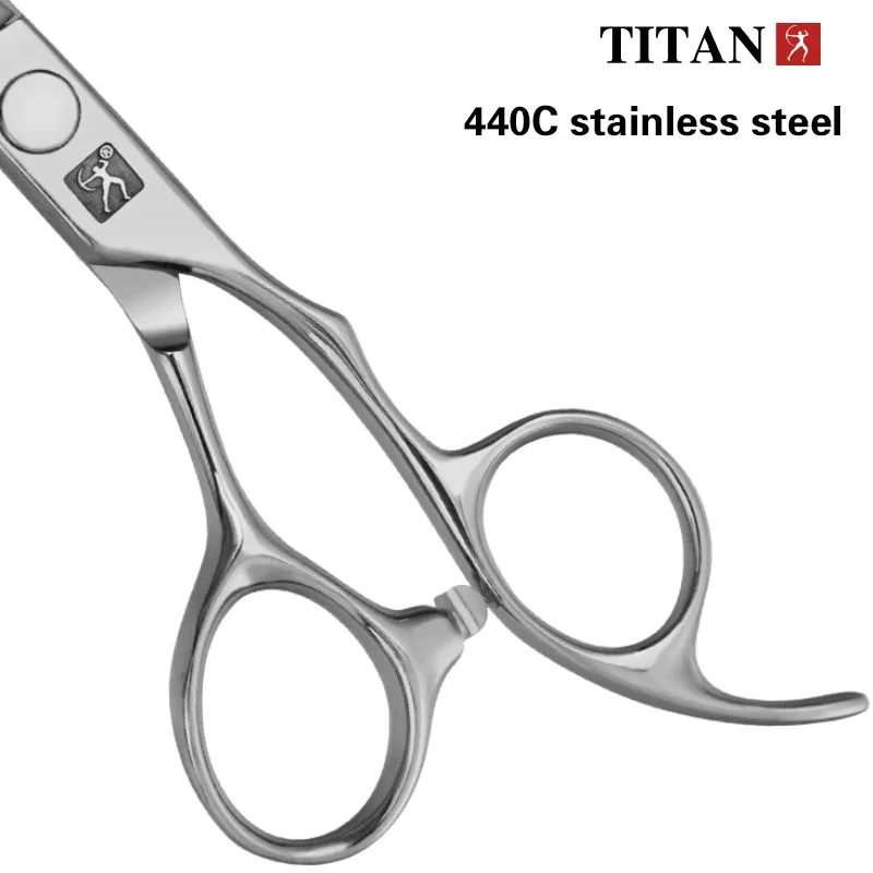 TITAN professional laser wire hair scissor haircut scissor cut barber cutting shears hair dressers Jp 440C steel 6inch