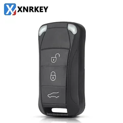 XNRKEY 3 Buttons Replacement Remote Flip Folding Car Key Shell For Porsche Cayenne 2010 2009 2008 2003 2004 2005 2006 Key Case