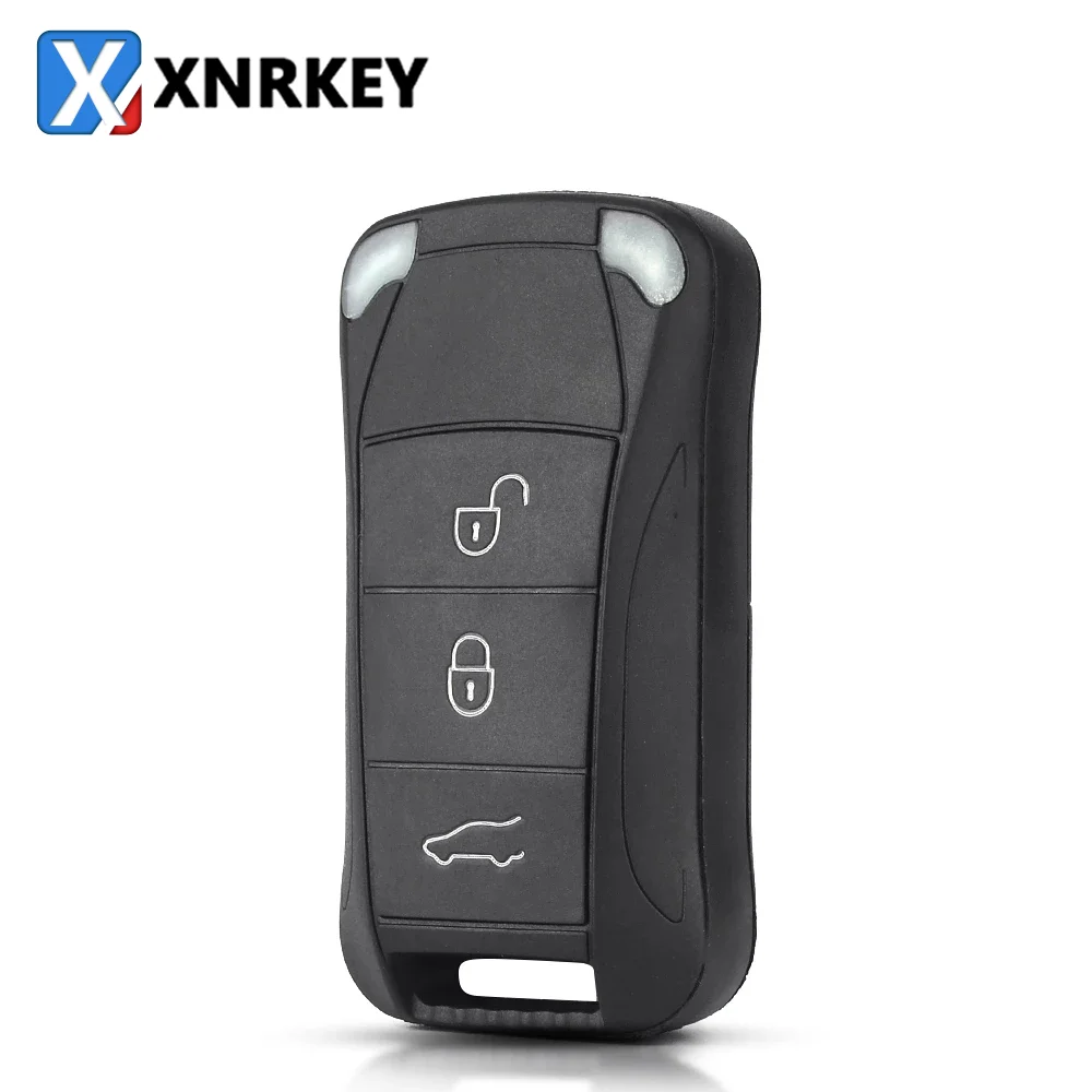 XNRKEY 3 przyciski Zamienna składana obudowa kluczyka samochodowego do Porsche Cayenne 2010 2009 2008 2003 2004 2005 2006 Etui na klucze
