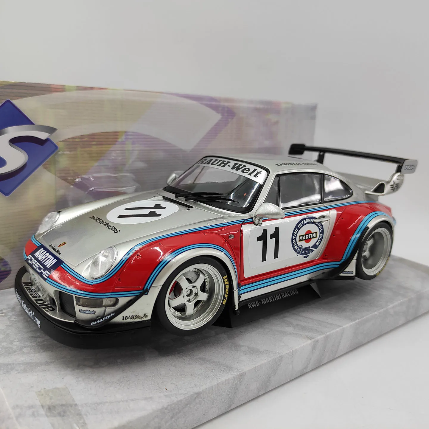Modèle miniature SOLIDO S à l'échelle 1:18 RWB KAMIWAZA RACING 2020 # Modèle de voiture en alliage 11