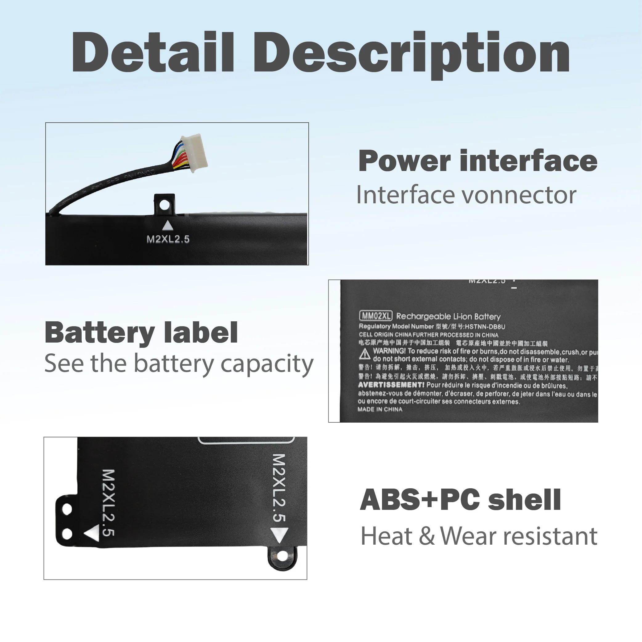 【توصيل سريع】بطارية كمبيوتر محمول 7.6 فولت MM02XL متوافقة مع سلسلة HP Starbook 13-an0001TU/an1017TU HSTNN-DB8U L27868-1C1