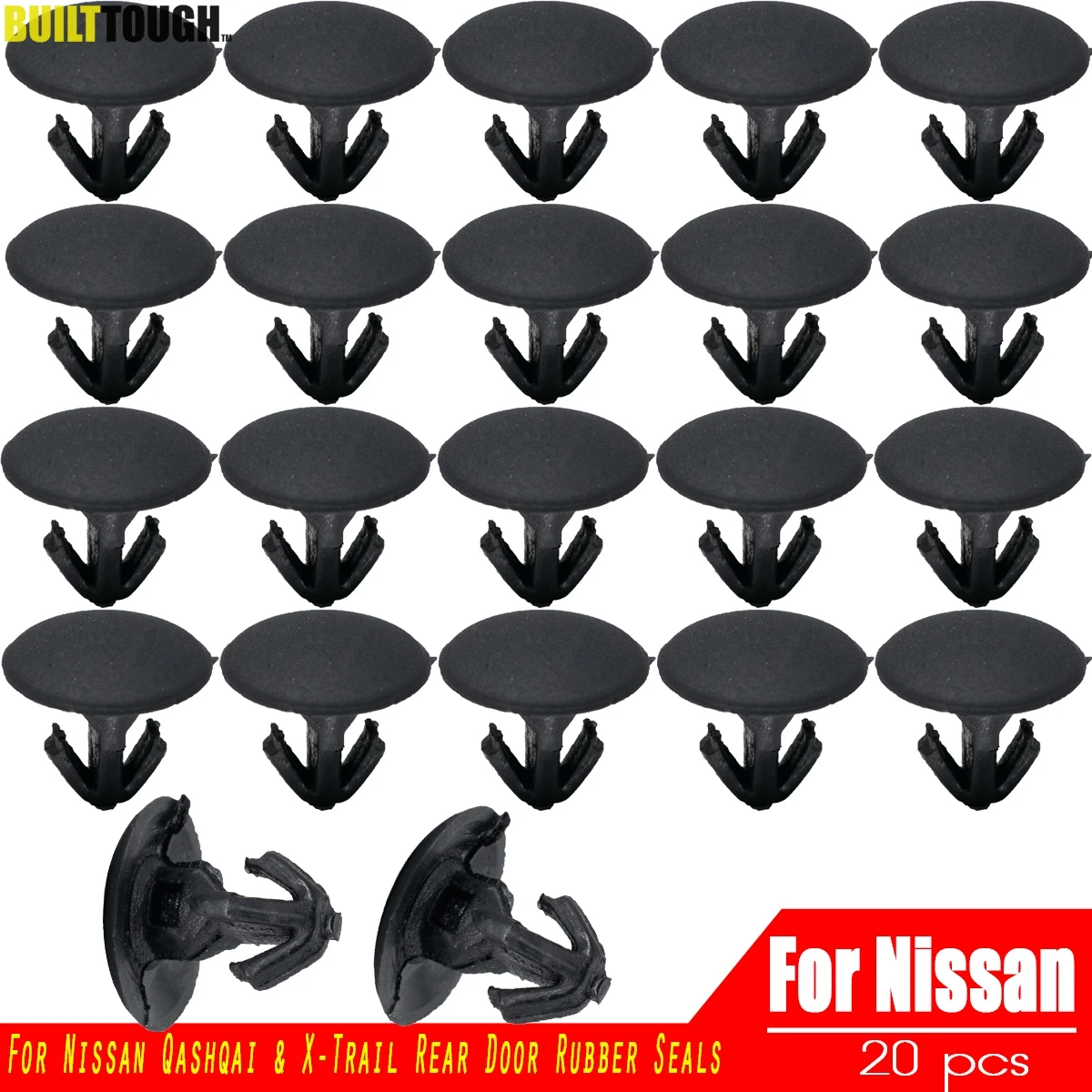 Retainer Fastener Rivet For Nissan Qashqai X-trail 2013-on Rear Door Rubber Seals Trim Clips Weatherstrip Clips