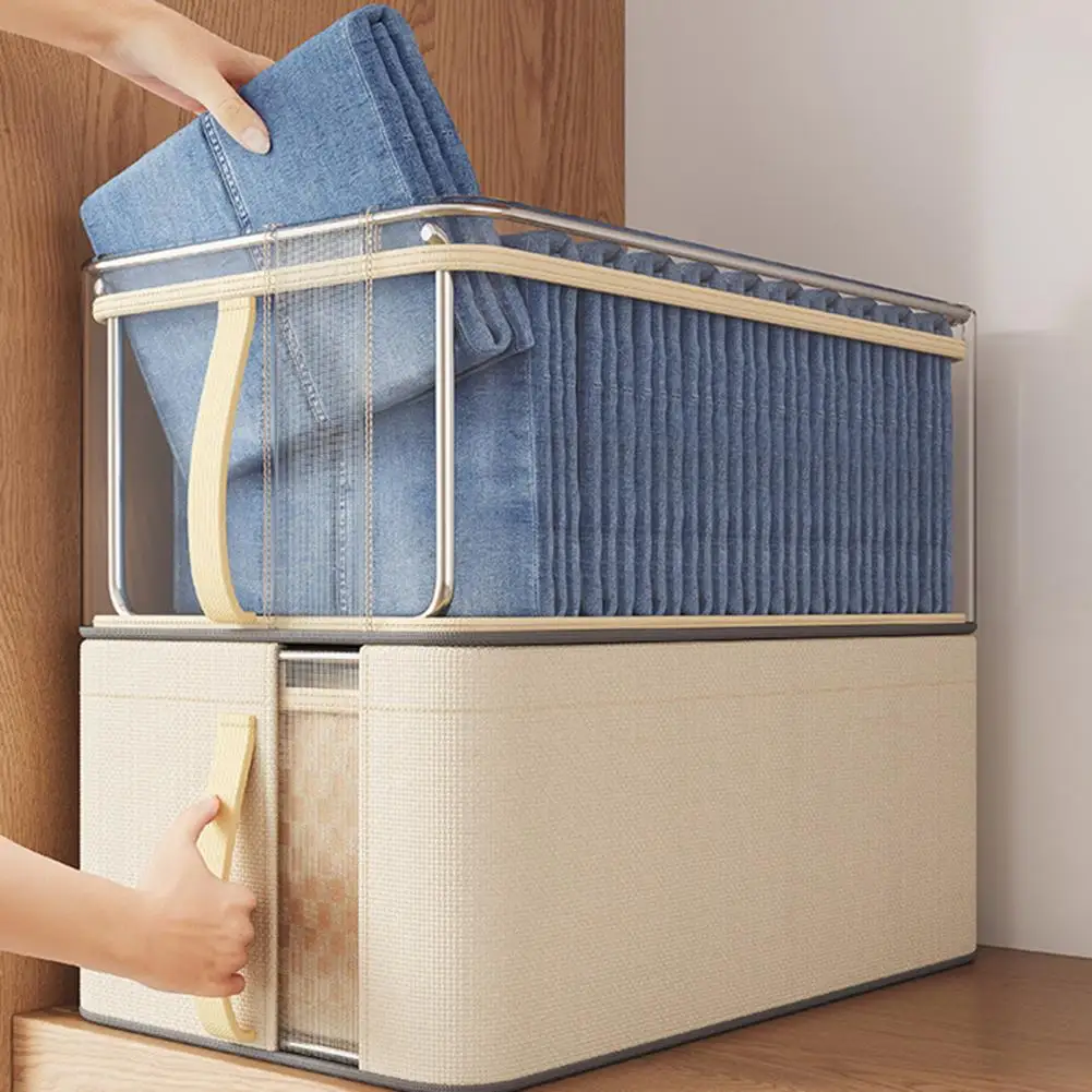 Pull-out Storage Box Clothes Storage Box Capacity Wardrobe Storage Box Breathable Mesh Clothes Organizer Heavy-duty Folding