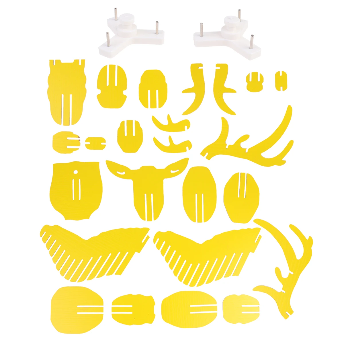 

Creative Deer Head Wall Decor Wooden Lightweight Eco-Friendly Home Living Room Ornament For Festival Celebration Gift (Lemon