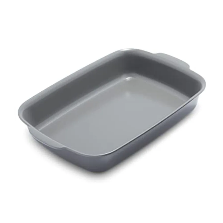 

Premiere Ovenware Healthy Ceramic Nonstick 13" x 9" Rectangular Baking Pan Cast Aluminum Bakeware Warp-Free Oven and Broiler sa