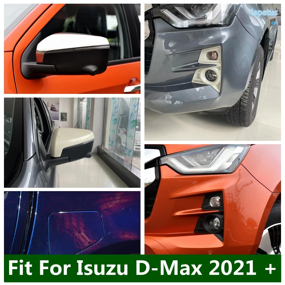 

For Isuzu D-Max 2021 2022 Chrome Accessories Front Fog Lamp Lights Overlay Foglight / Rearview Mirror Shell Decor Cap Cover Trim