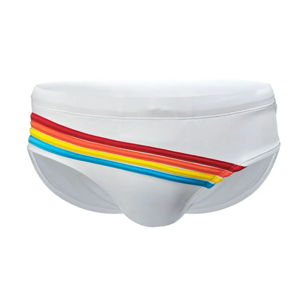 New men's foreign trade triangle three-dimensional rainbow swimming trunks simple and fashionable trendy men UXH372