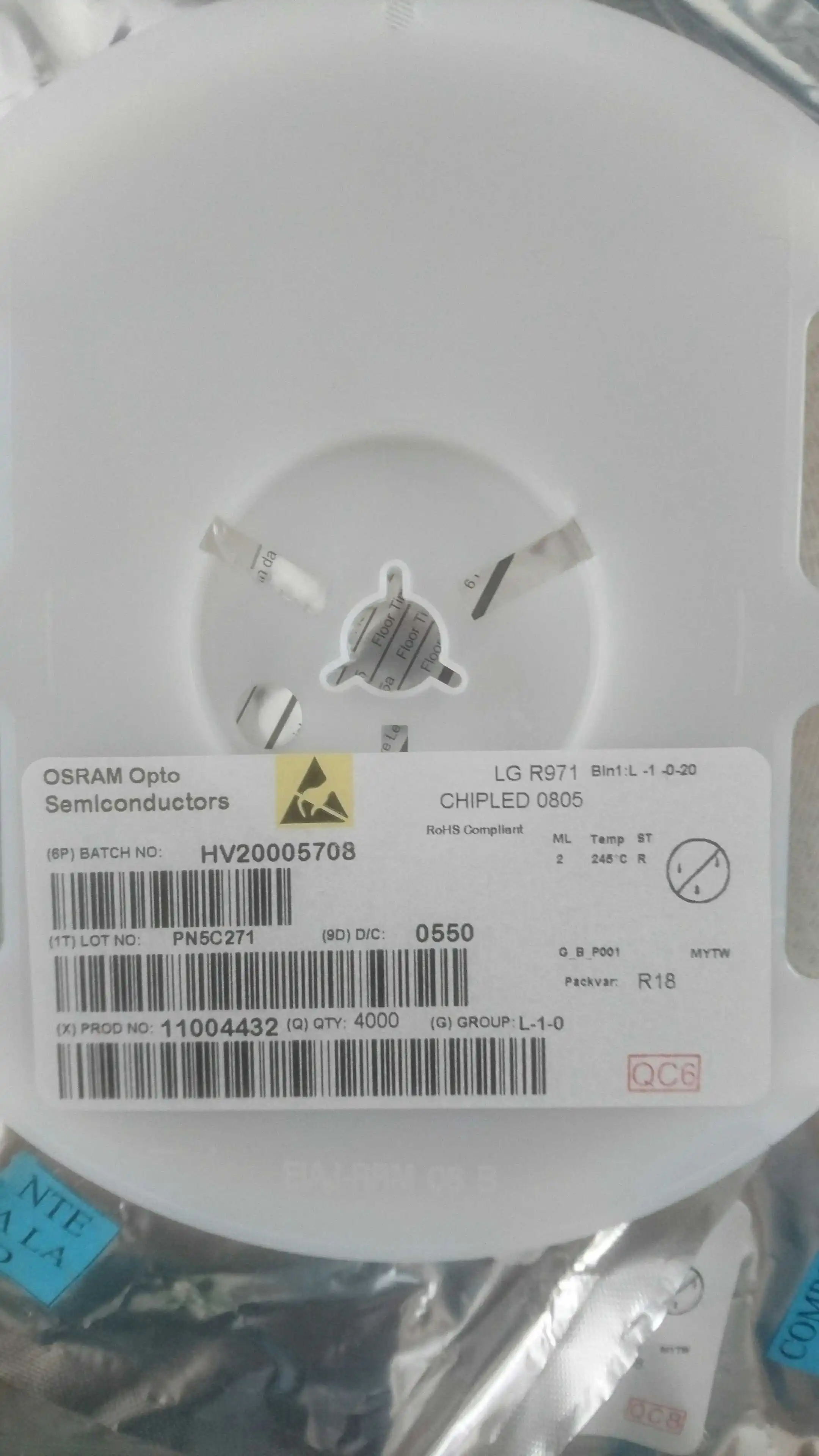 50 STÜCK/CHIPLED 0805 gelbgrün LG R971 Nebeltyp Highlight LED original echt