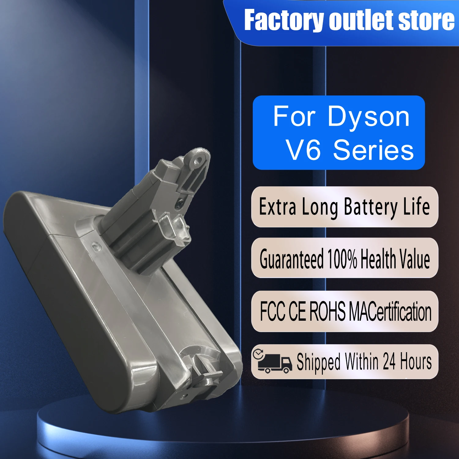 

DXT New Battery Dyson V6 for Dyson V6 Vacuum CleanerDC58 DC59 DC62 650 770.880.SV03.SV04.SV05,SV06,SV07,SV09 8800mAh V6 Fluffy