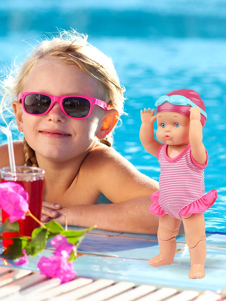

Waterproof Swimming Doll with Movable Joints Beach Bath Toy for Kids Pool Bathtub Sand Play Summer Outdoor Activities