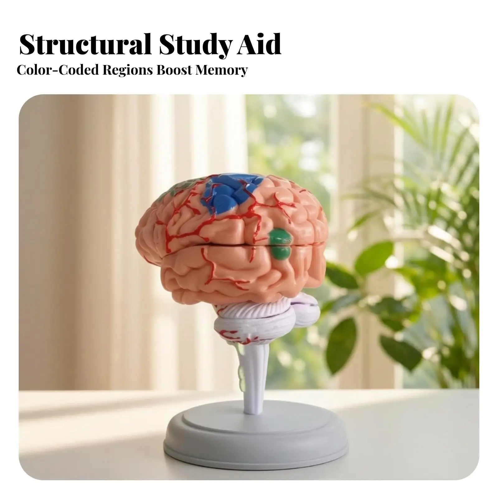 Human Brain Model Mini 3D Brain Assembly Model Stable for Classroom, Students