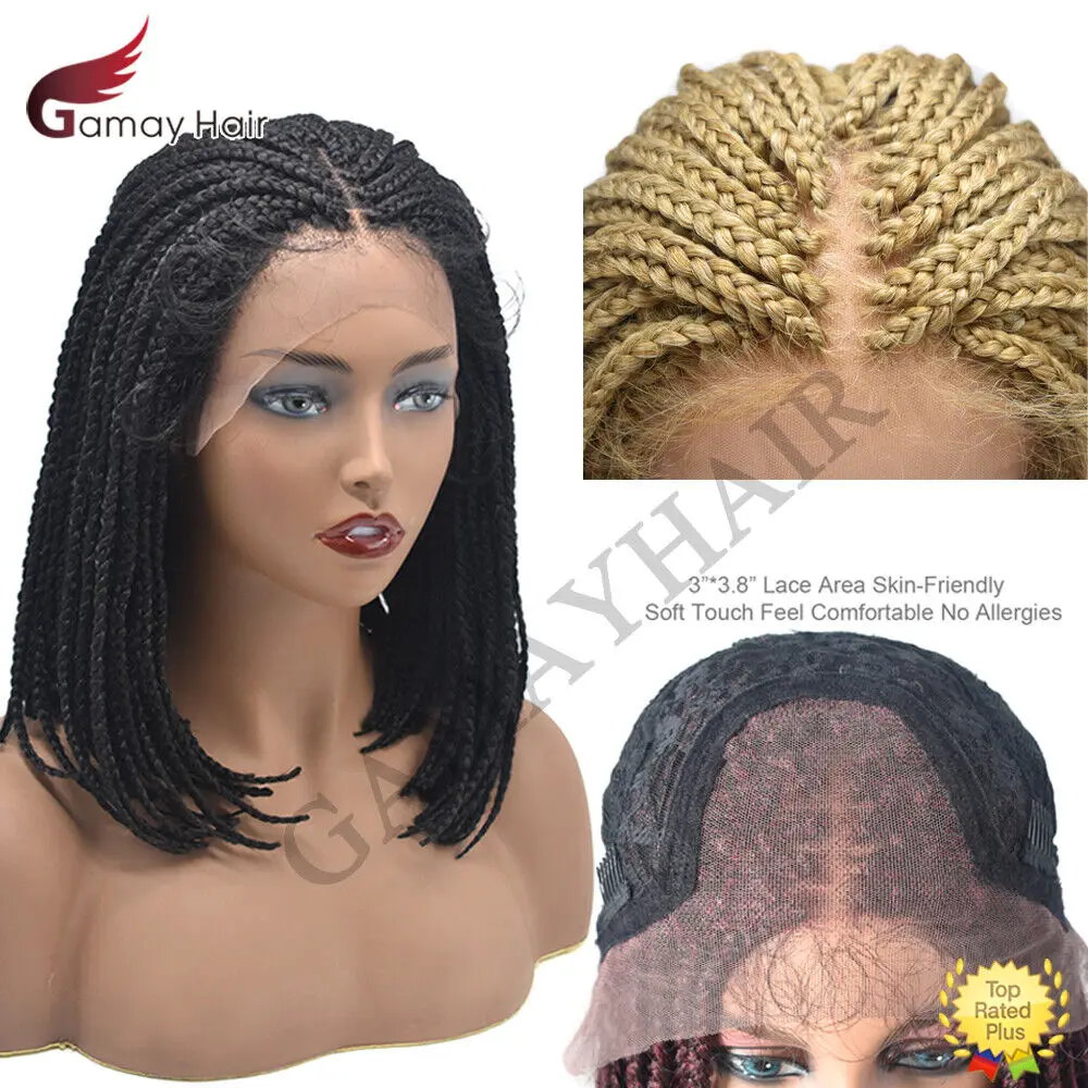 

Кружевной передний плетеный парик Cornrow с детскими волосами для чернокожих женщин, 16-дюймовый парик с косами