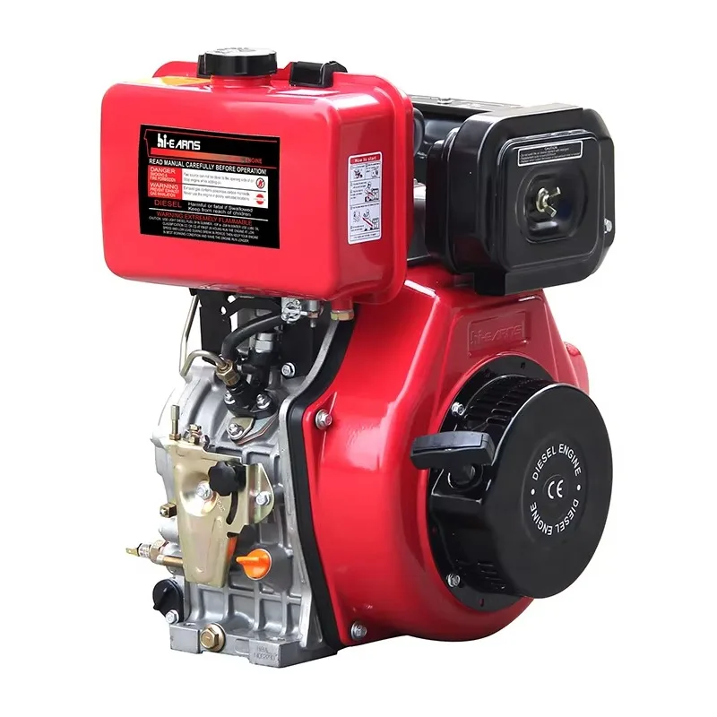 

9HP HR188FA 7KW Fuel Tank Wind Deflector With Common Air Filter Engine And Bearing Core Components In Red