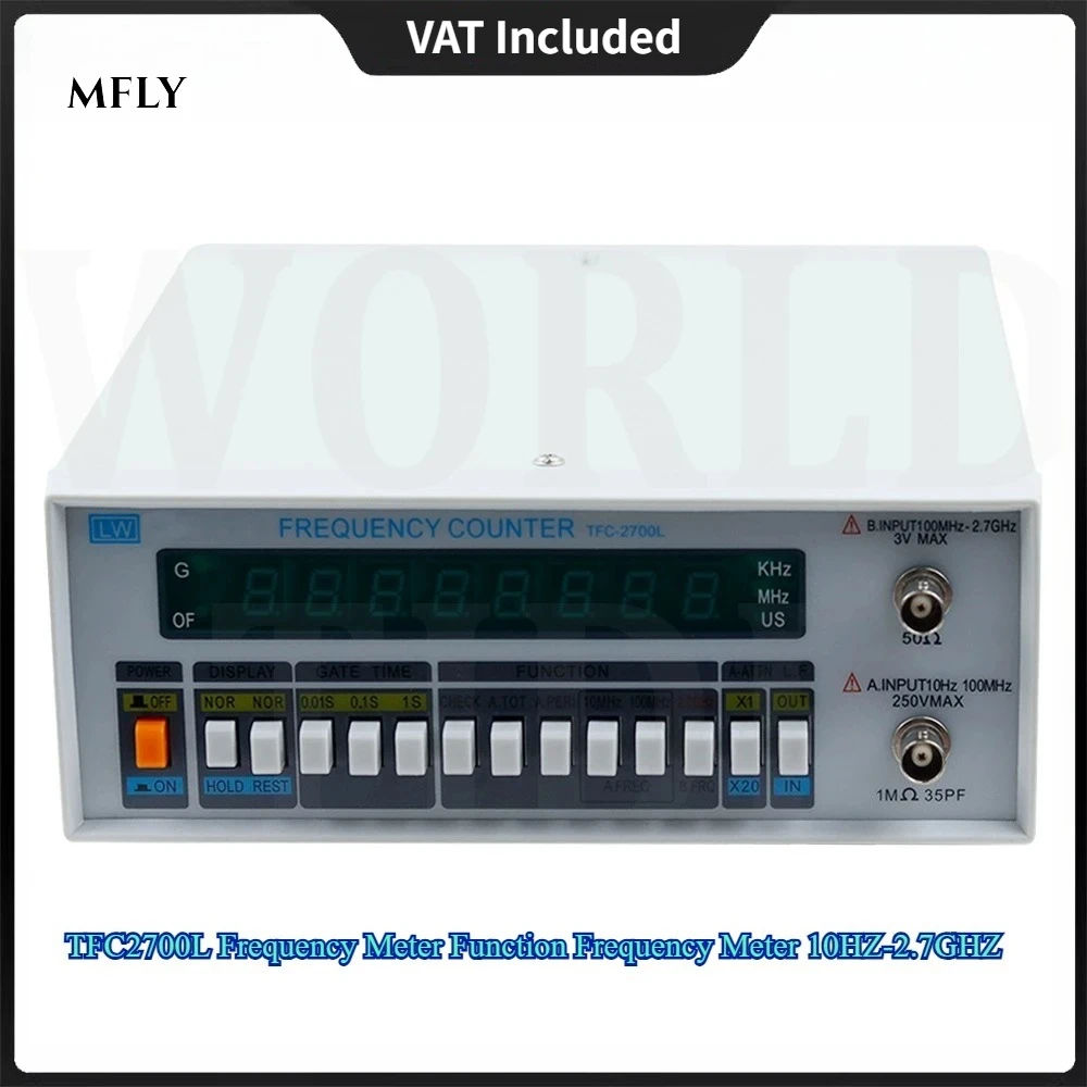 Strumento multifunzionale ad alta precisione Longwei TFC-2700L con 8 display LED Strumento di frequenza misuratore di frequenza 10Hz-2.7GHz