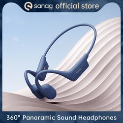 Sanag A31S Headphones Bluetooth 5.3 Fones de ouvido sem fio Waterproof Sports Headset com microfone para exercícios em execução