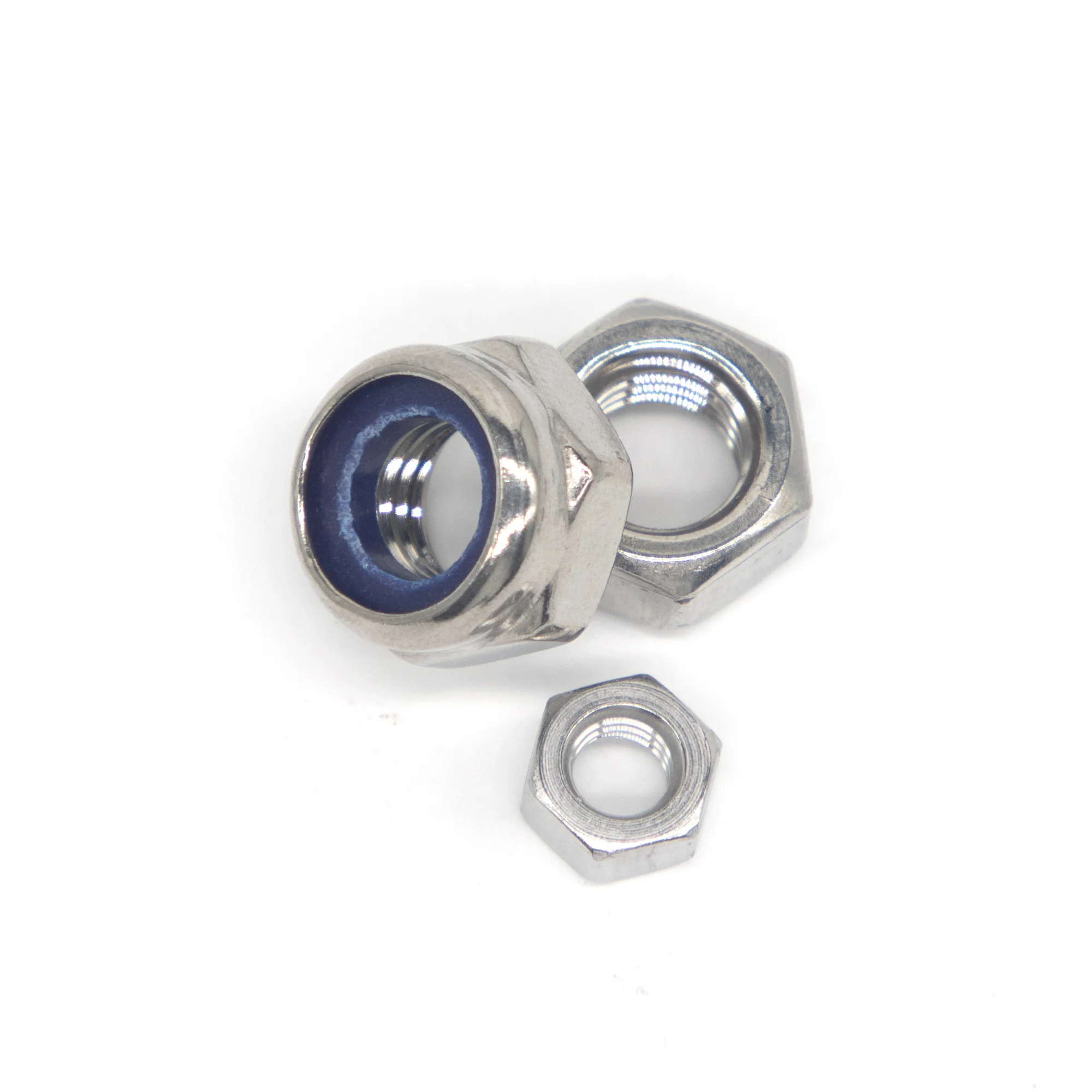 175pcs 304 Stainless Steel Nuts and Metric Locknut Kits M3 M4 M5 M6 M8 M10 Metric Nylon Insert Lock & Hex Nut Set