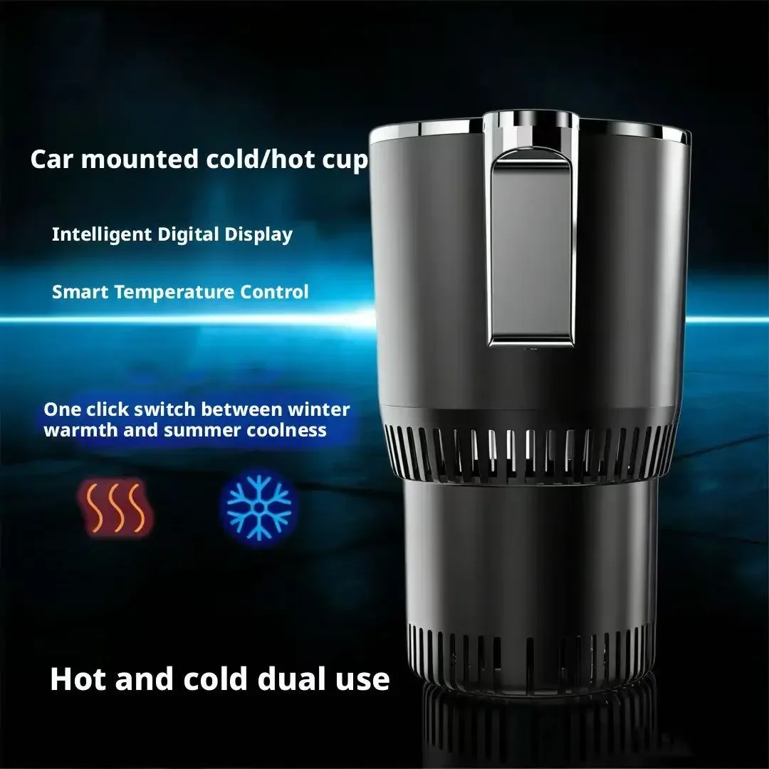 Smart Car Hot Cold Cup 2 in 1 Fast Cooling Heating Temperature Display Portable Electric Mug for Auto Car Truck Travel Use