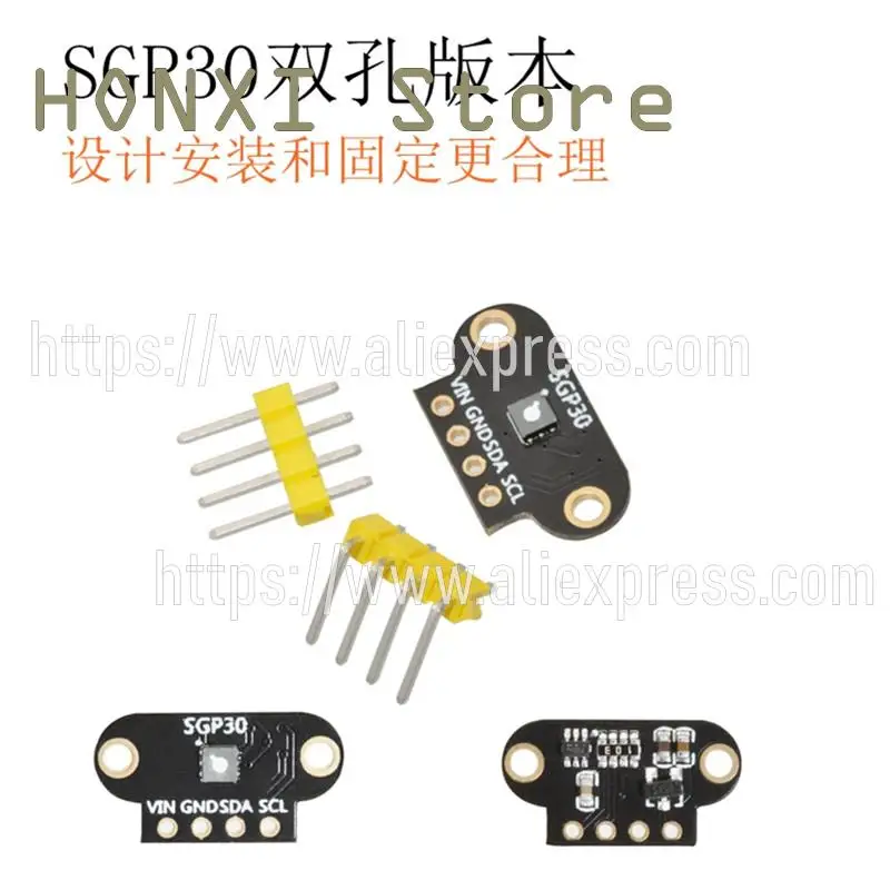 SGP30 TVOC ECO2 Air formaldeído Gás Sensor Module, Carbon Measuring Module, 1Pc