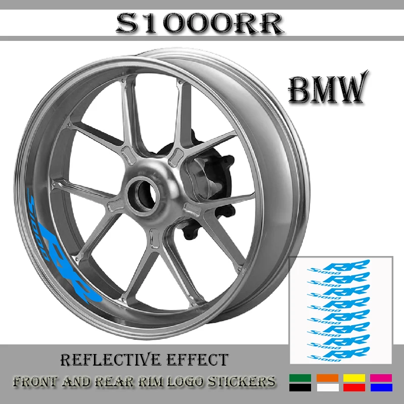 

New Motorcycle Modified Wheel Sticker Waterproof Reflective Wheel Decal Color Wheel Side Strip for BMW S1000RR S1000 RR S 1000RR