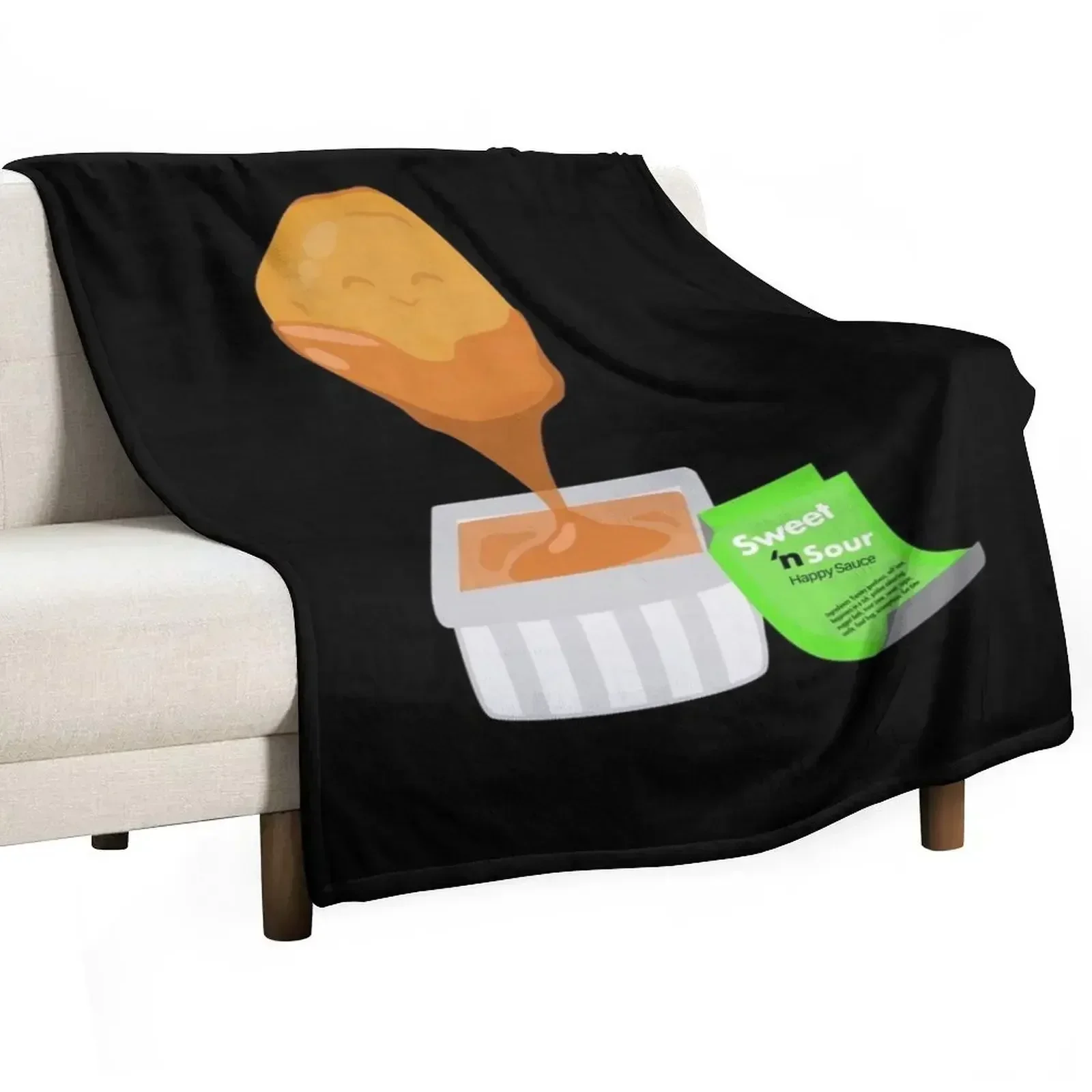 Chicken nugget sweet n sour sauce Throw Blanket Warm Napping Blanket for Office Couch Bed