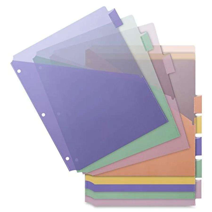 

Double Pocket Index Dividers 32373,Multicolor (BSN32373