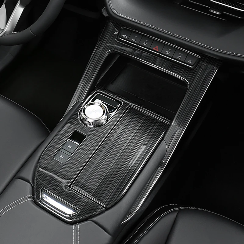 For Haval H6 3rd Gen GT 2021 2022 2023 2024 HEV PHEV Stainless Steel Car Gear Shift Panel Frame Cover Trim Accessories