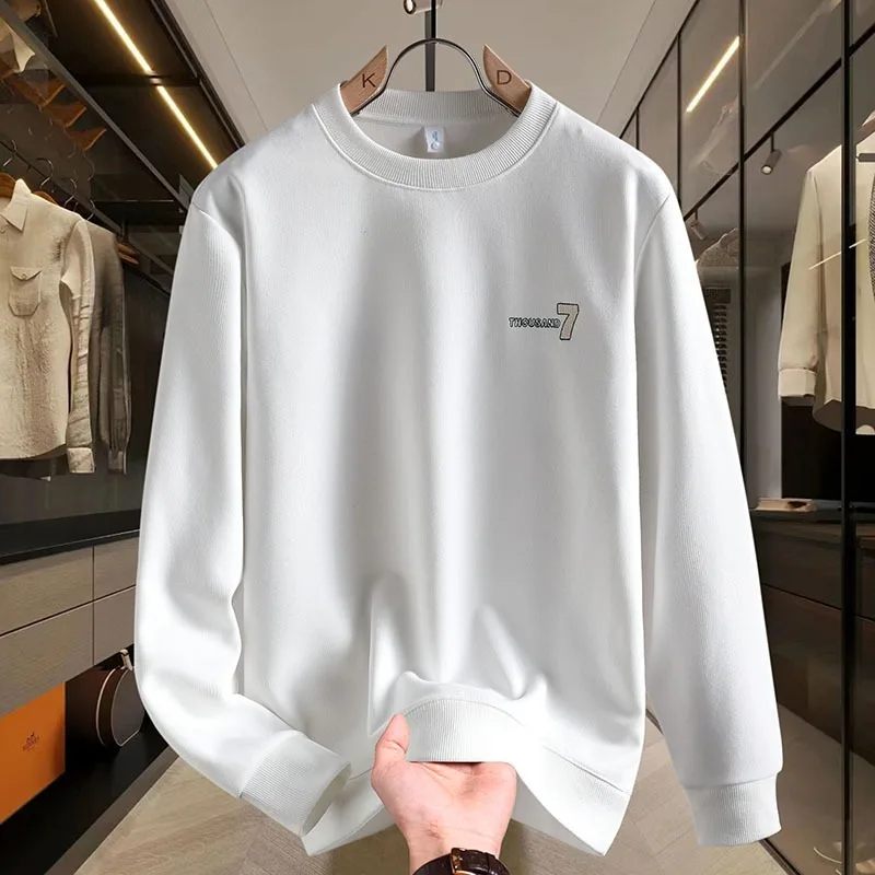 

2024 Autumn and Spring Long Sleeved Sweatshirts for Men's Fashion Simplicity Versatile Casual Round Neck Hoodies Pullover Tops