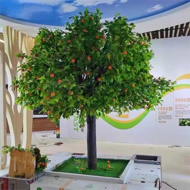 

Simulated fruit tree apple orange persimmon pomegranate banana peach tree shopping mall supermarket landscaping decorative tree