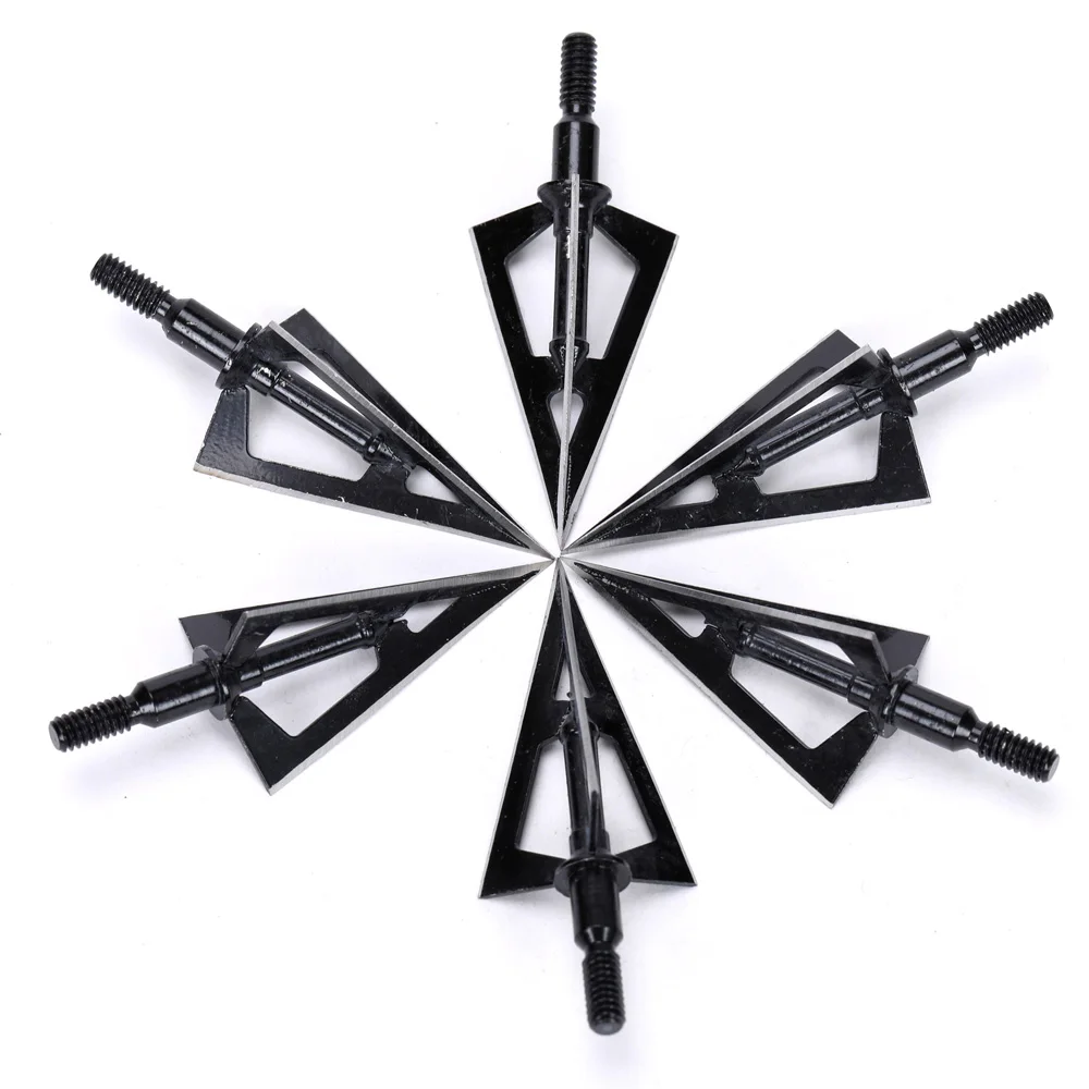 Black Widow 6/12pcs Archery 3 Fixed Blades Broadheads100 Grain for Compound Bow Hunting Arrows Shooting Fishing Accessories