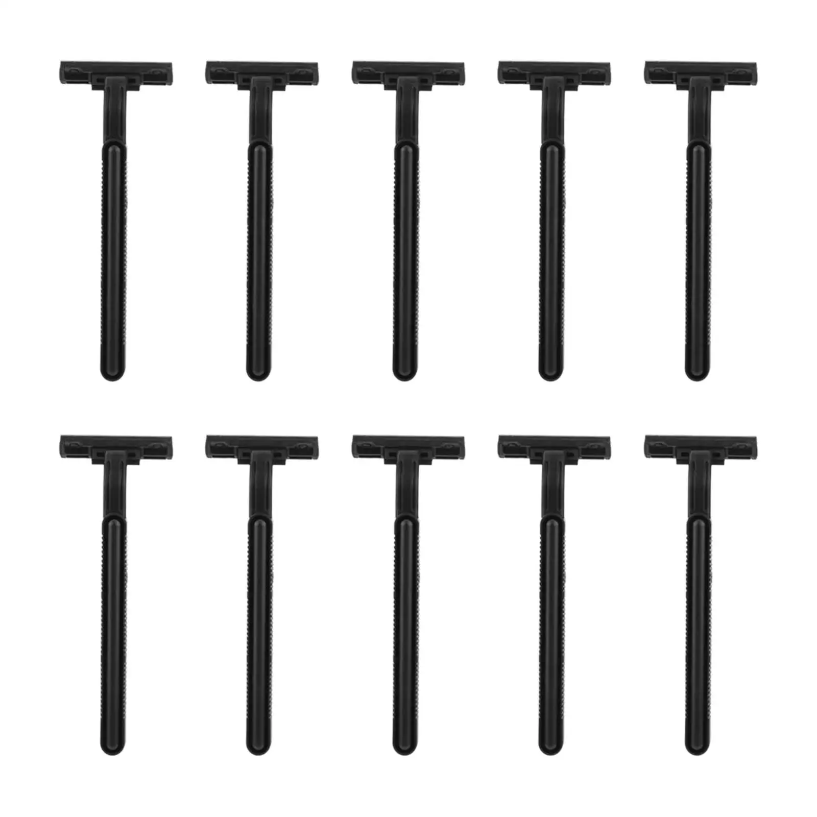 10Pcs Disposable Long Anti Slip Handle Beard Shaving for Travel