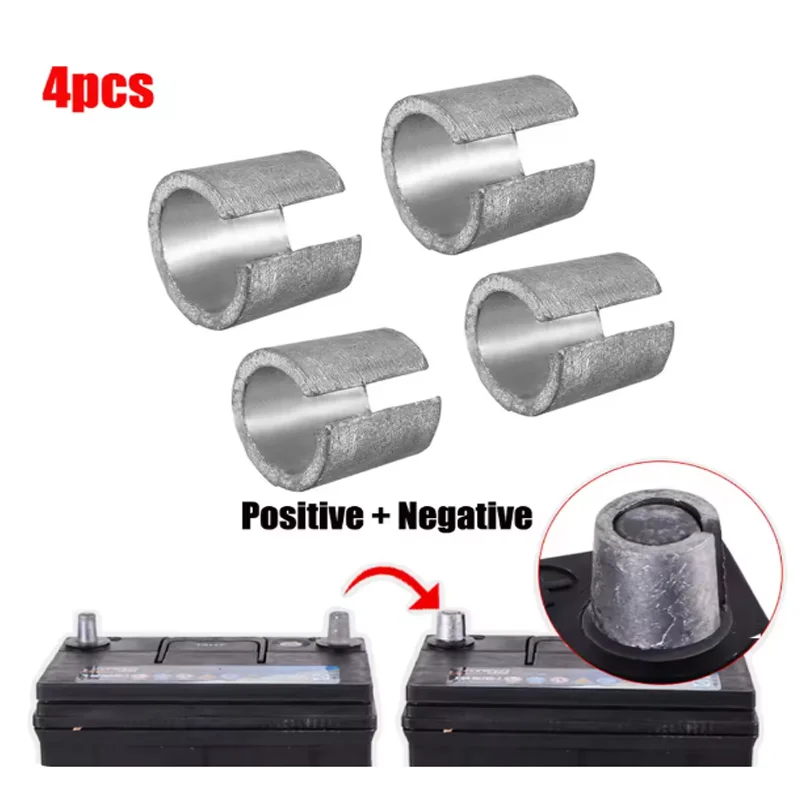 2 Pairs Battery Negative Terminal Adapter Positive Post Shim Converters Car Battery Terminals Converters Post Adapters
