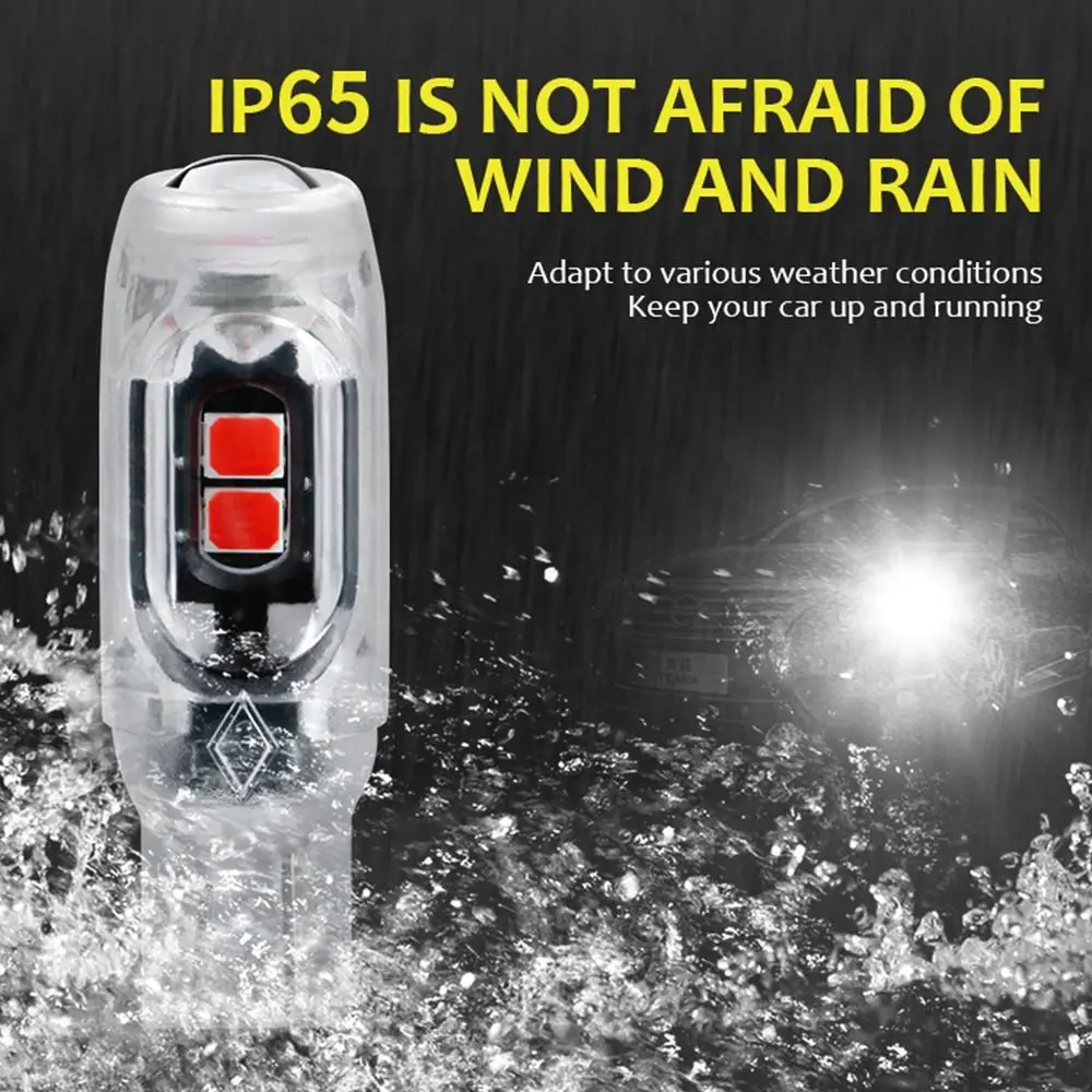 1Pcs Durable 3030 5SMD T10 W5W LED Bulbs Car Parking Lights Wedge Light Auto License Plate Light Turn Side 12V Instrument Lamp