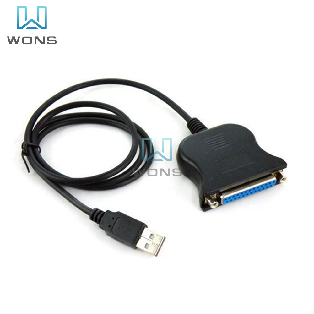 USB to 25 Pinhole Parallel Port Cable Converter DB25 Interface Style Parallel Port Printer Data Cable Connection Cable Adapter