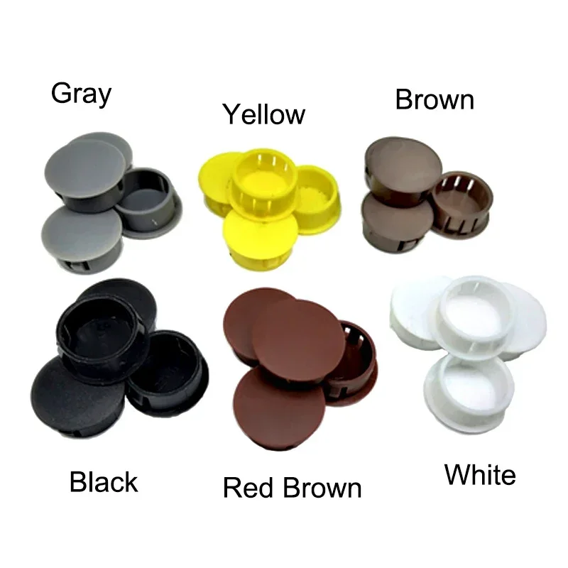 

10Pcs Round Plastic Cover Furniture Snap hole plug Panel plug drilling screw furniture hole plug anti-theft door hole