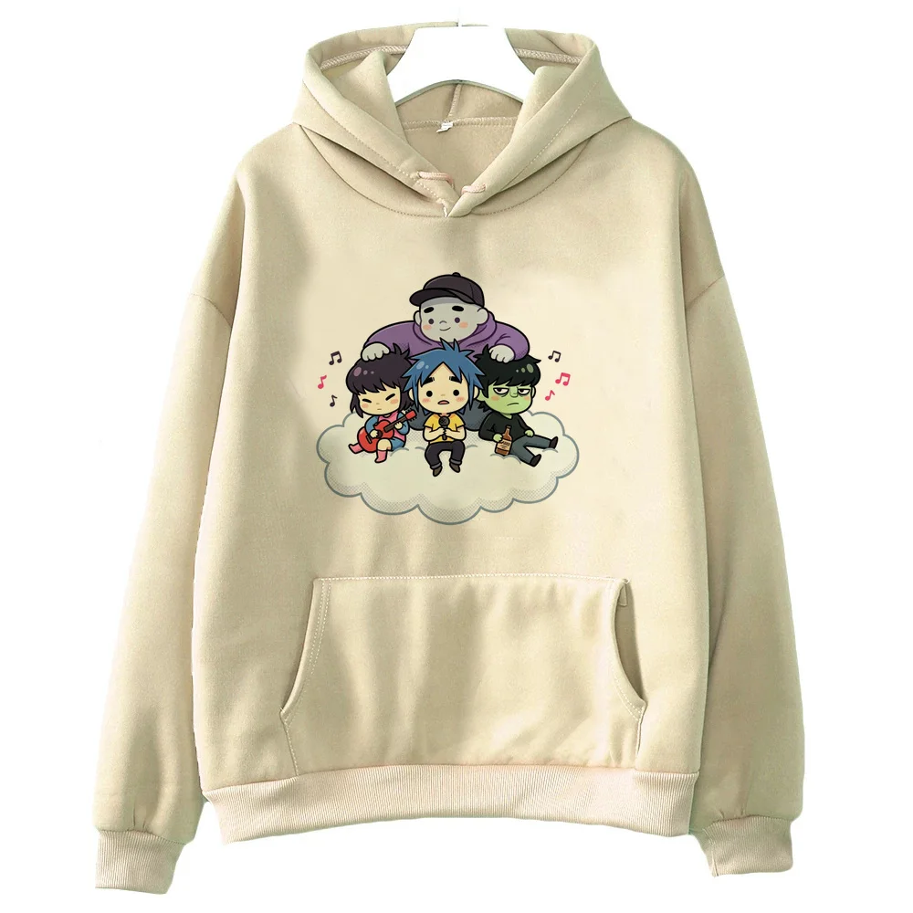 Женские худи Gorillaz, аниме-свитшот, японское аниме, топы 2026, винтажные, корейские, свободного кроя для женщин.