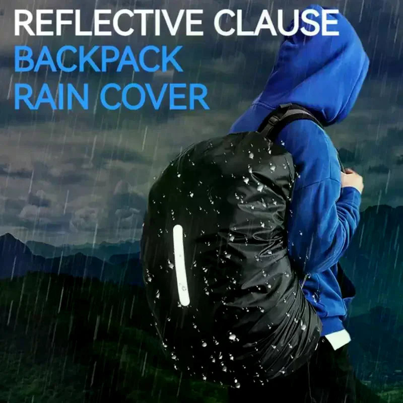 15-65L Reflective Waterproof Cover Bag Waterproof Backpack Outdoor Sports Cycling Hiking Climbing Reflective Backpack Rain Cove